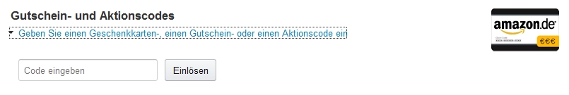 Gutschein einlösen bei Amazon