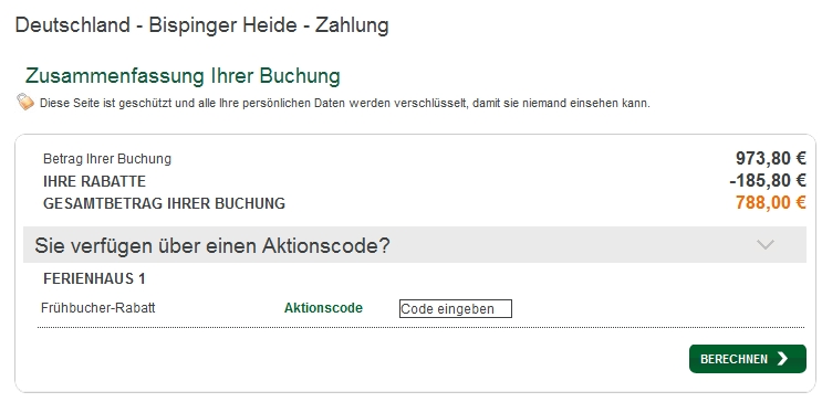 Center Parcs Aktionscode einlösen