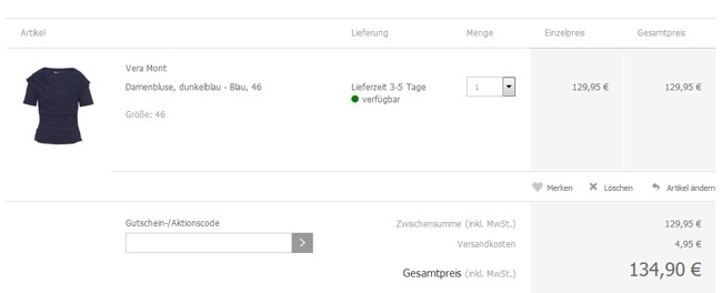 Karstadt Aktionscode einlösen