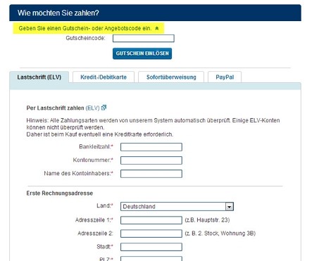 Expedia Aktionscode einlösen