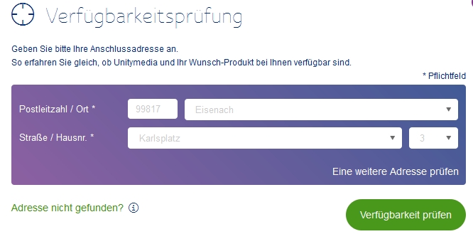 Unitymedia Verfügbarkeit