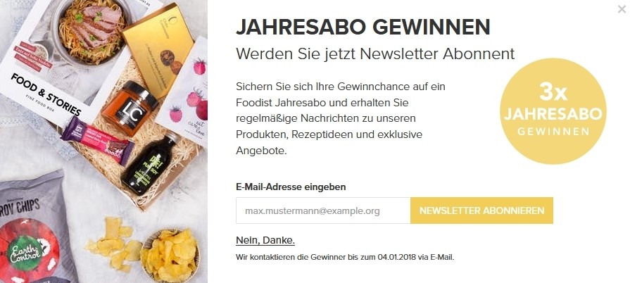 Foodist Newsletter