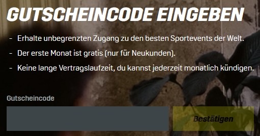 DAZN Aktionscode einlösen