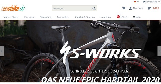 Nanobike Webseite